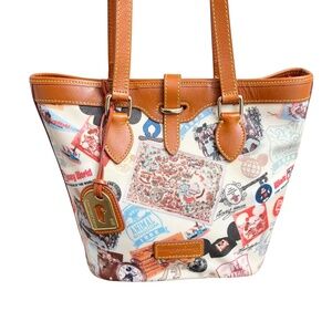 NWT Disney Dooney & Bourke Walt Disneyland Bucket  55th Anniversary Mickey Mouse